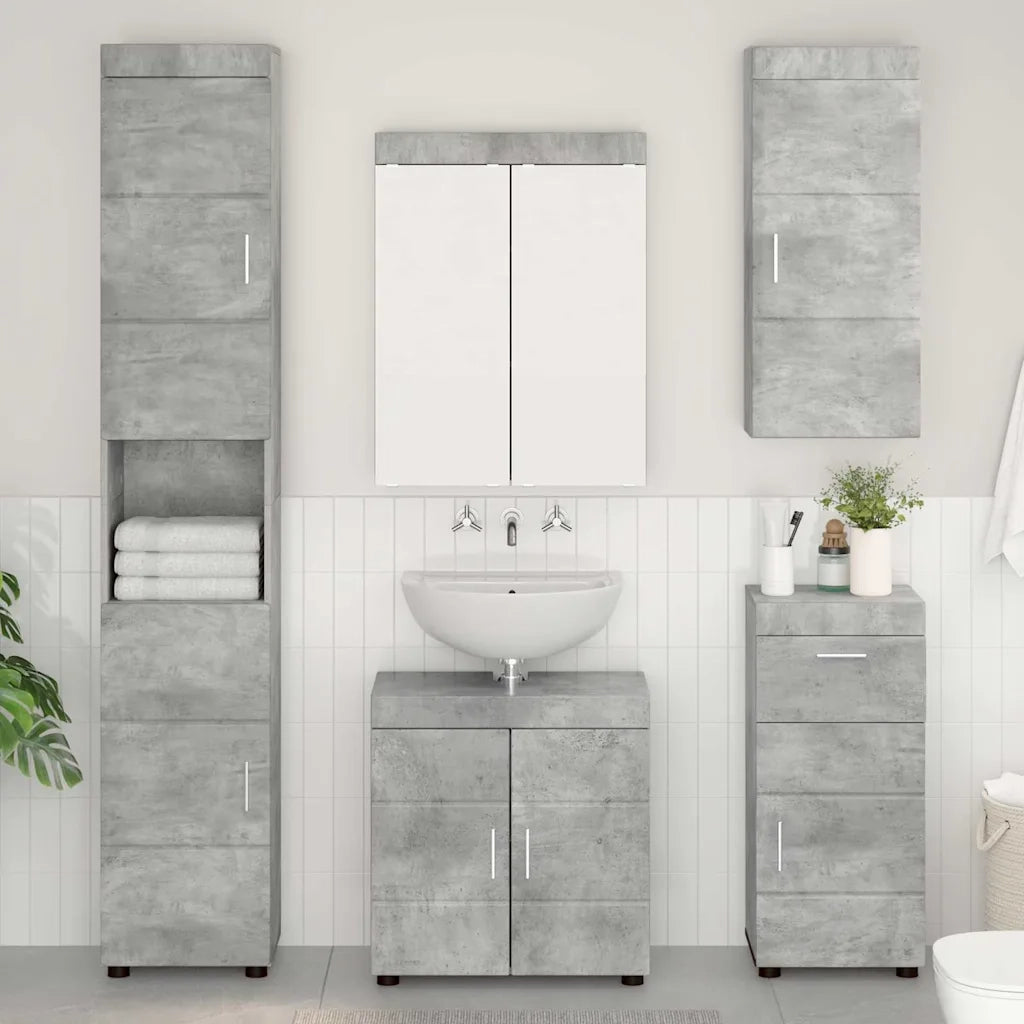 Set di mobili per il bagno TULUM 5 pcs Grigio cemento 3398057