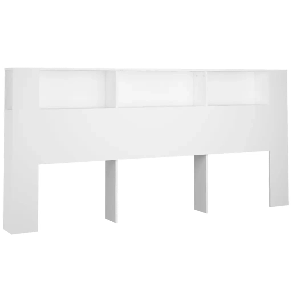 Testiera con Scomparti-Testata del letto Bianca 220x18,5x104,5 cm