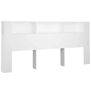 Testiera con Scomparti-Testata del letto Bianca 220x18,5x104,5 cm