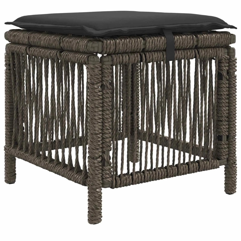 Set da Pranzo per Giardino 4 pz Grigio e Grigio Scuro 42026754