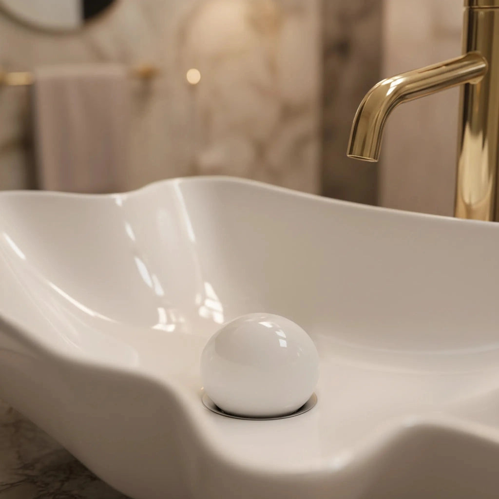 Lavabo Da Appoggio Rea Infinity + Tappo Click-clack