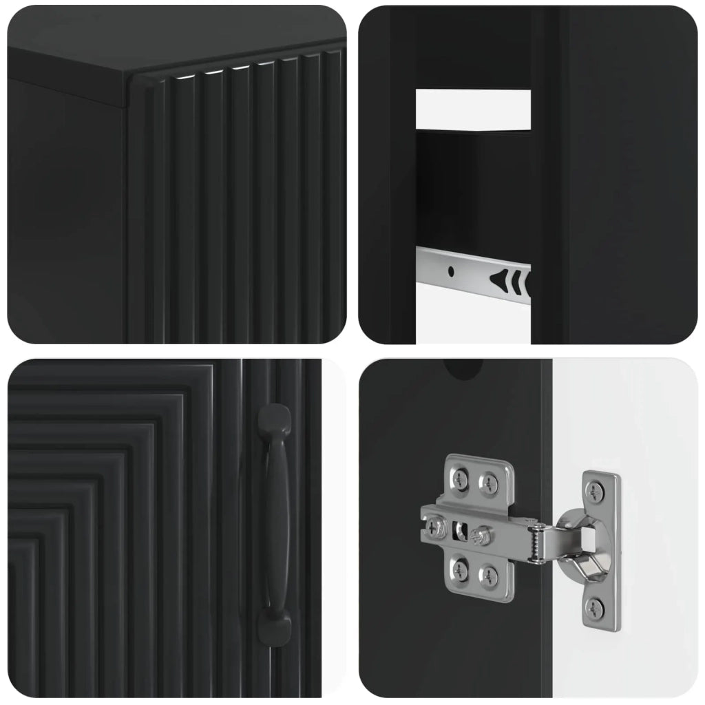 Set di Mobili da Bagno da 4 Pezzi HAARLEM Nero 3417937