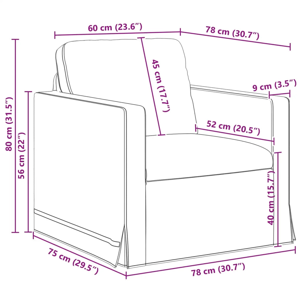 Divano Verde Scuro 78 x 78 x 80 cm Velluto 42024406
