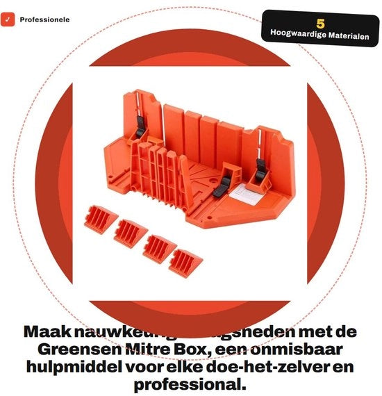 Afkortzaag ABS Kunststof Miter Box Precisie Snede Antislip Ontwerp 35,5 x 11 x 15 cm Zaagtafel per Lavori Architettonici