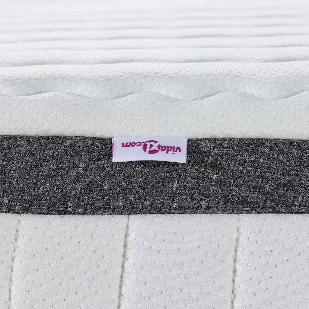 Materasso 2 pz-Set di 2 Materasso Bianco e Grigio 60 x 200 cm Molla Bonell