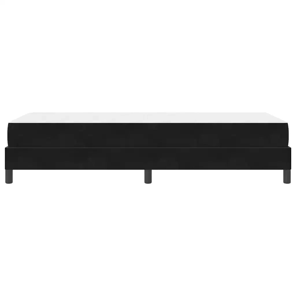 Letto a molle con materasso Nero 90 x 210 cm Tessuto