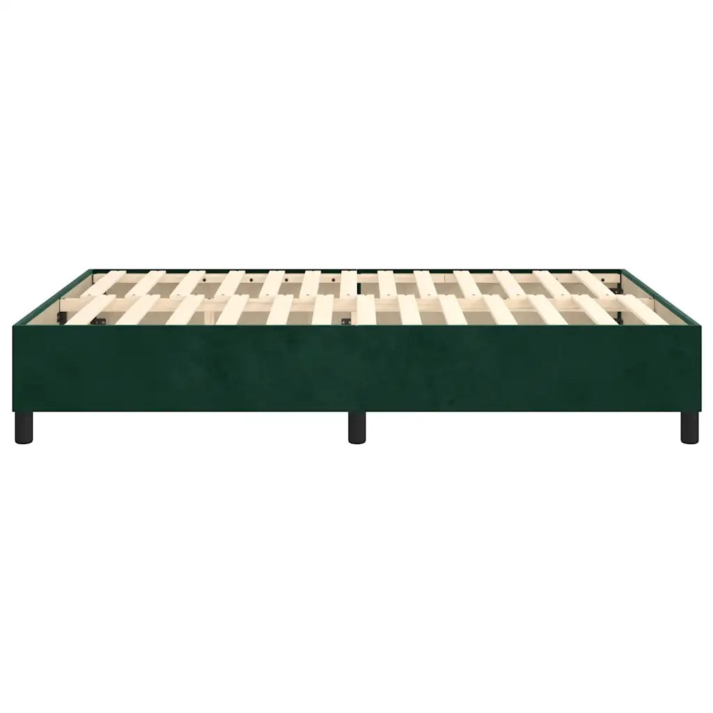 Struttura Letto a Rete a Molle Verde Scuro 140x200 cm in Velluto 3121123