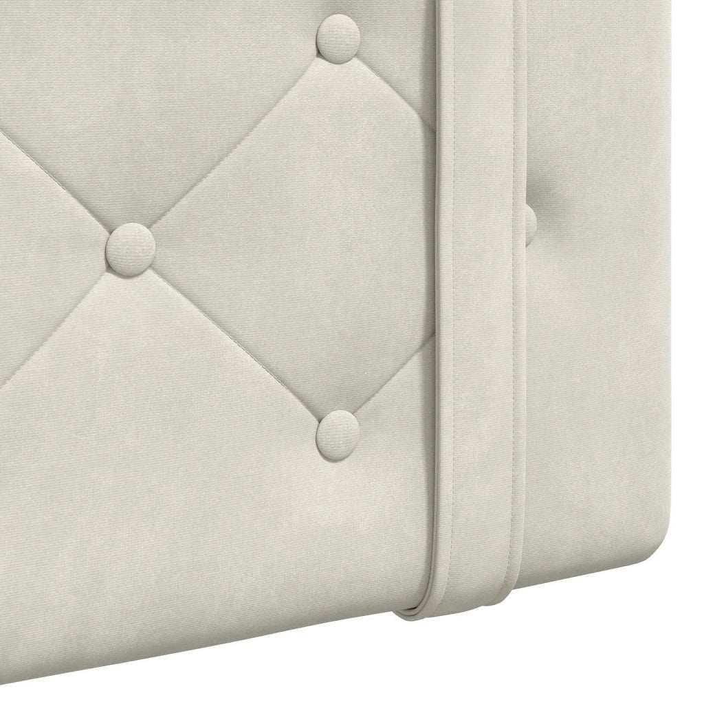 Testiera | Testata sospesa Con luce LED Crema Velluto