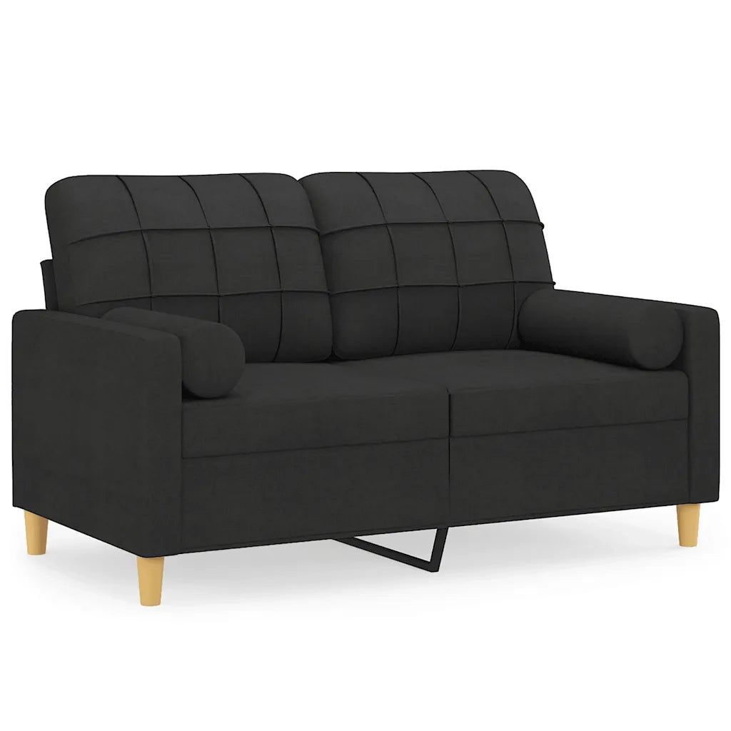 Divano a 2 Posti con Cuscini-Sofa 2 Posti con Cuscini Tortora 120 cm in Tessuto 998132