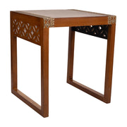 Tavolo in legno e metallo marrone 42x40x48 h