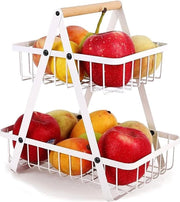 Contenitore per Fruiti e Verdure con Scatole Rimovibili a 2 Livelli