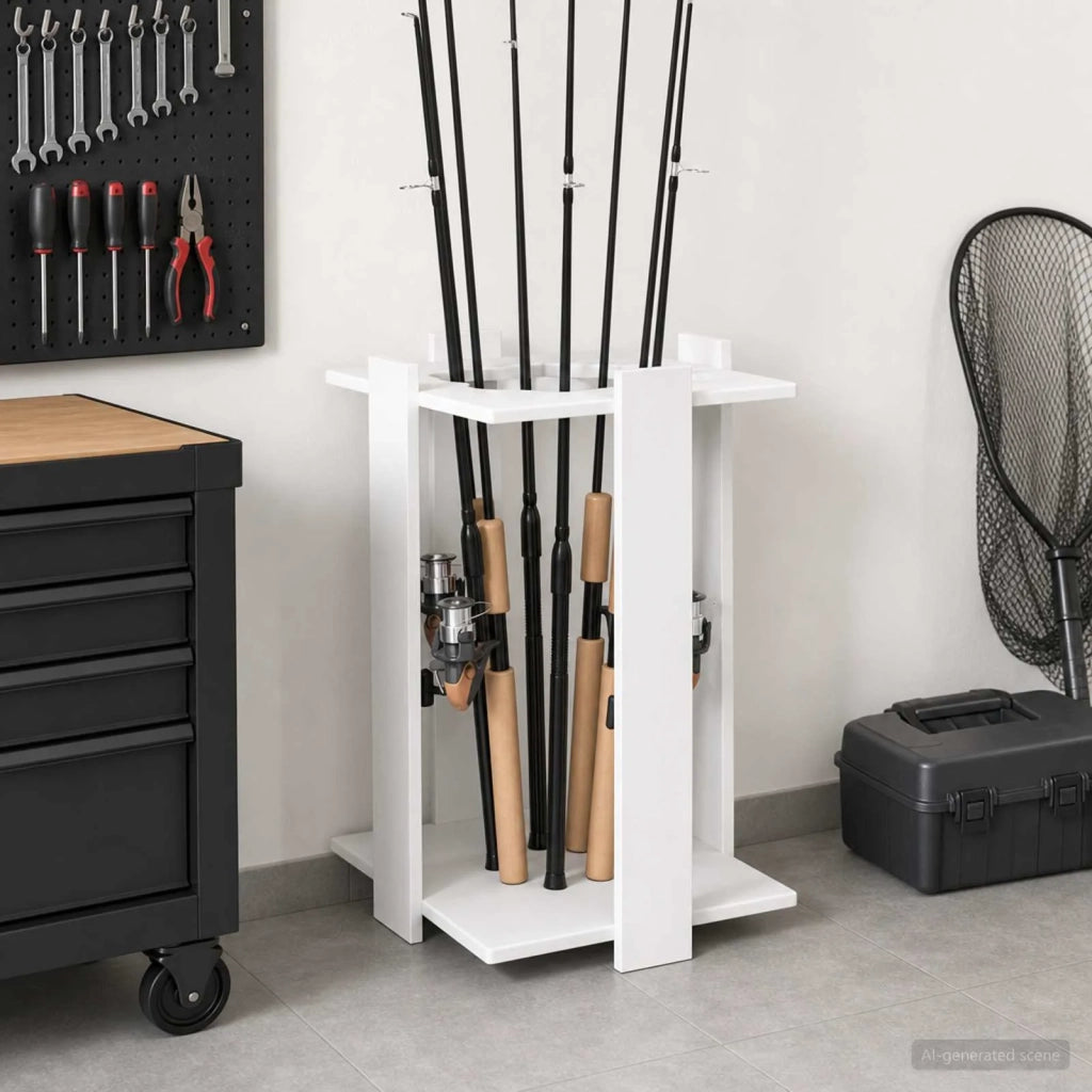 Supporto per stecche da biliardo Legno ingegnerizzato Bianco 3429725
