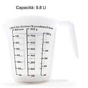 Trade Shop - Misurino Dosatore 800ml Con Scala Graduata Plastica Recipiente Precisione Liquidi -