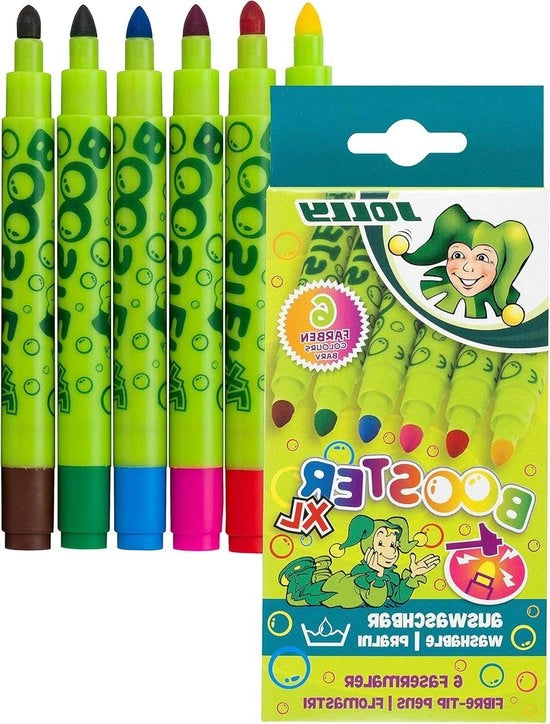 Set di matite a pastello sicure per bambini, 6 pezzi, lavabili e ricaricabili