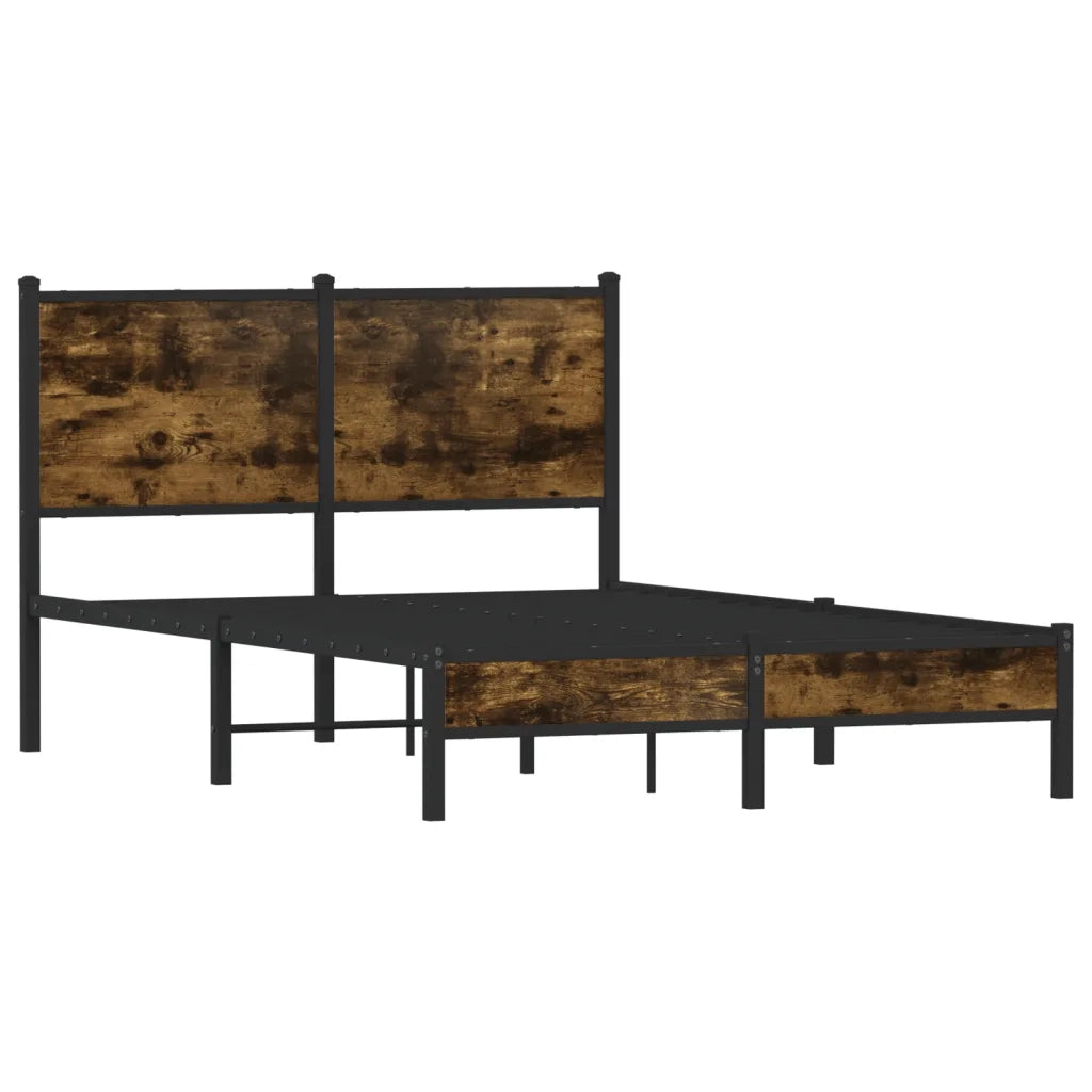 Giroletto senza Materasso in Metallo-Struttura Letto Rovere Fumo 120x200 cm 315322