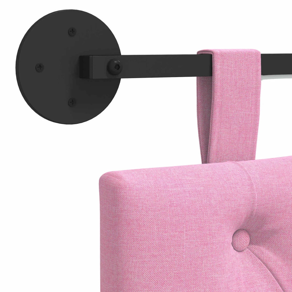 Testiera sospesa Con luce LED Rosa Tessuto 3424523