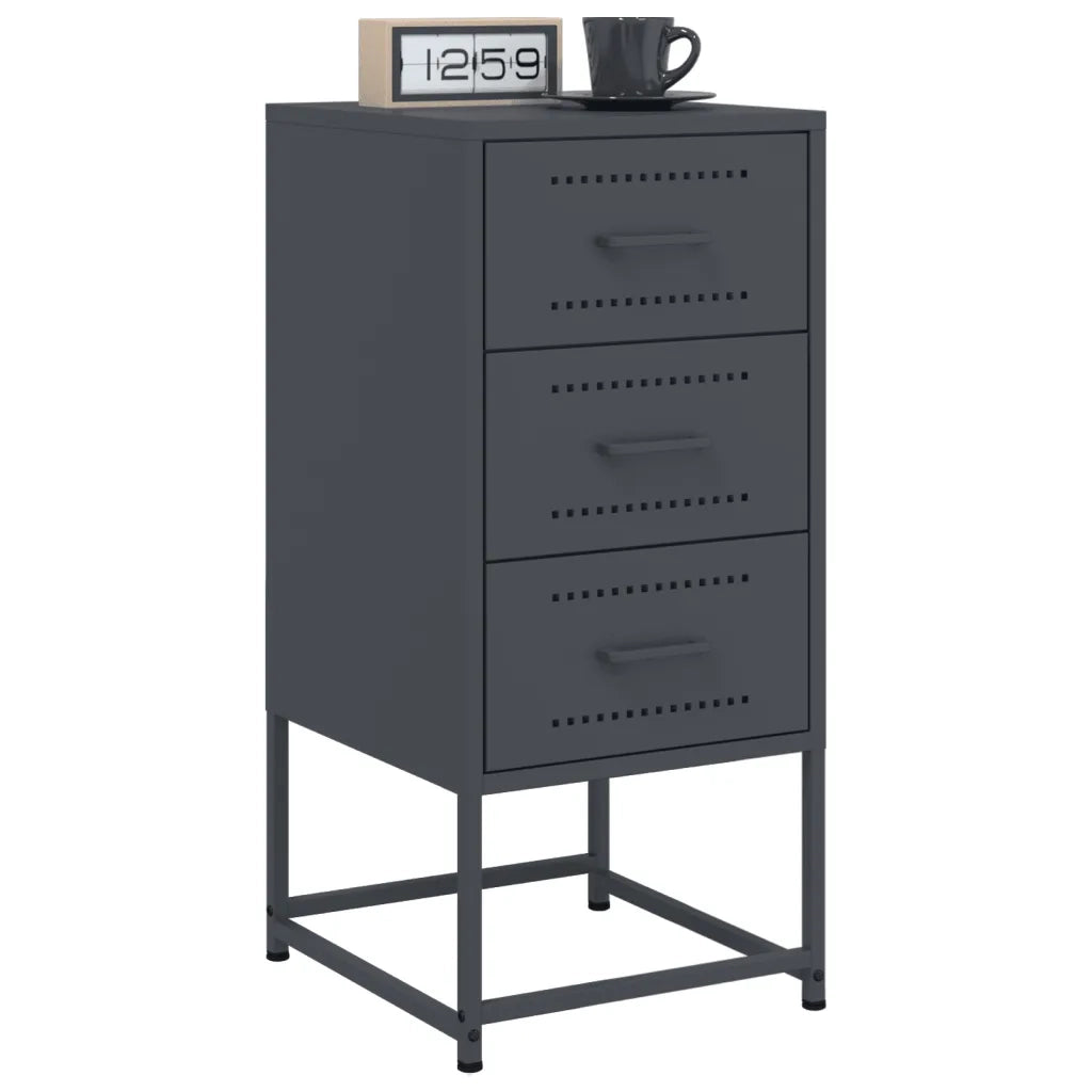 Comodini 2 pz Antracite 36x39x78 cm in Acciaio 846583