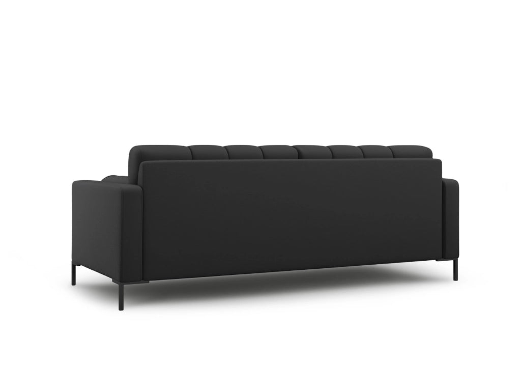 Cosmopolitan Design - Divano "Bali" 3 posti in tessuto strutturato grigio scuro 