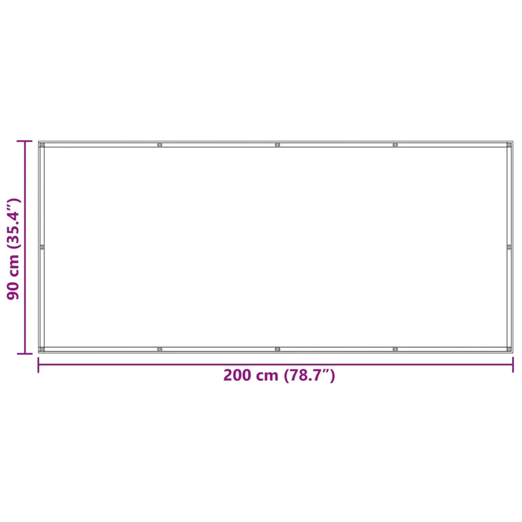 Schermo da balcone Blu e Bianco 90 x 200 cm 42030638