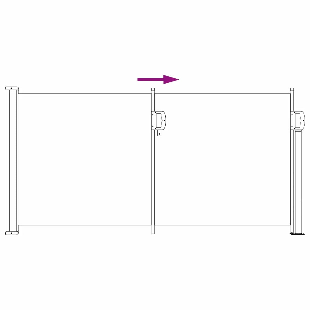 Tenda da Sole | Tenda laterale retrattile Nero 300 x 100 cm Poliestere