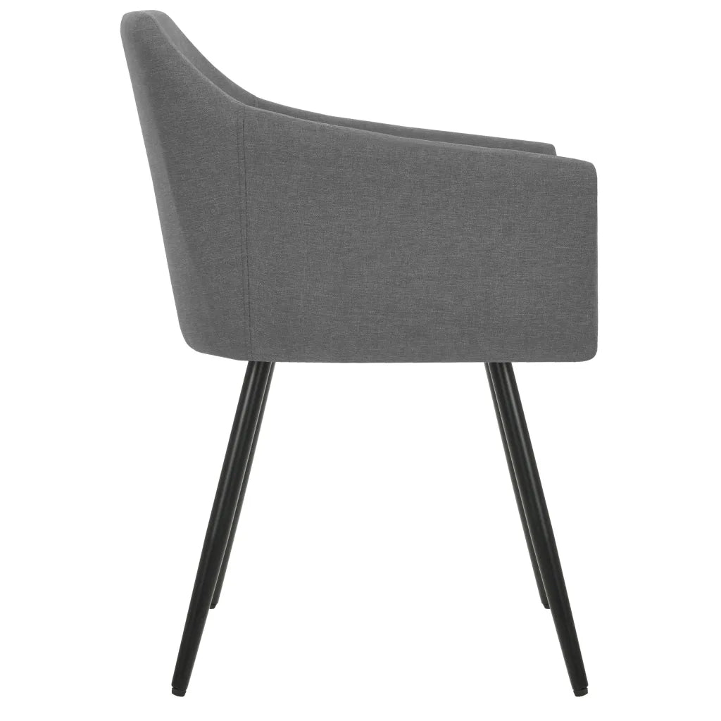 323093  Dining Chairs 2 pcs Light Grey Fabric 323093