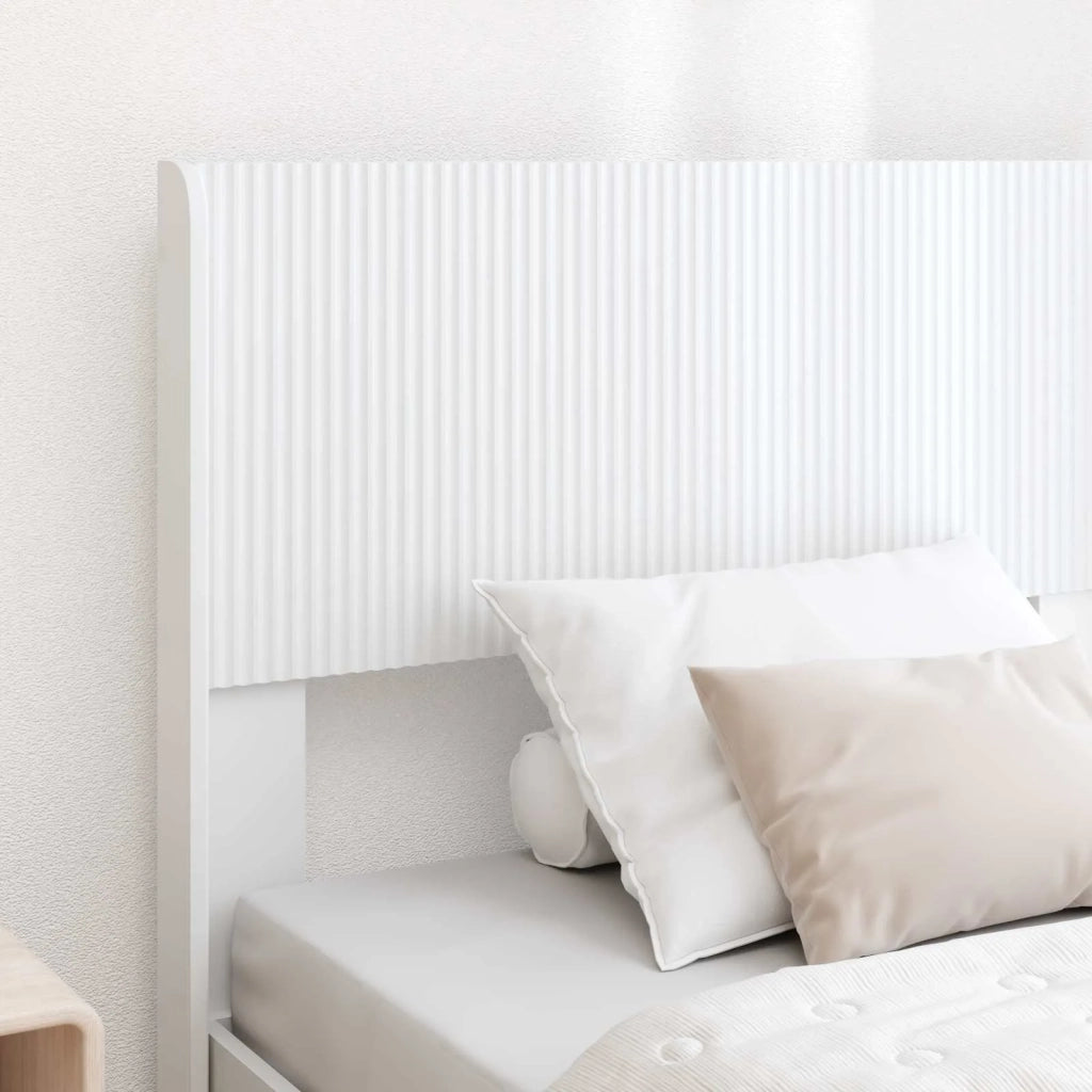 Struttura del letto con stoccaggio e testata-Giroletto con contenitore Bianco 75 x 190 cm 663539