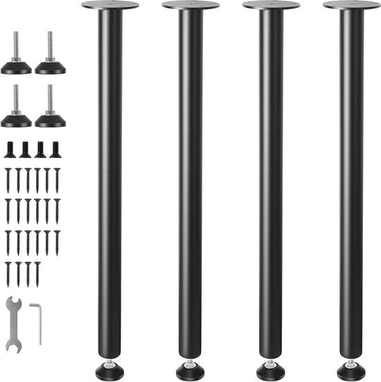 Piedini per scrivania - Piedini per scrivania in acciaio - Set di 4 - DIY - 5443 kg di capacità di carico - Piedini per scrivania robusti - Installazione rapida - Regolabili -