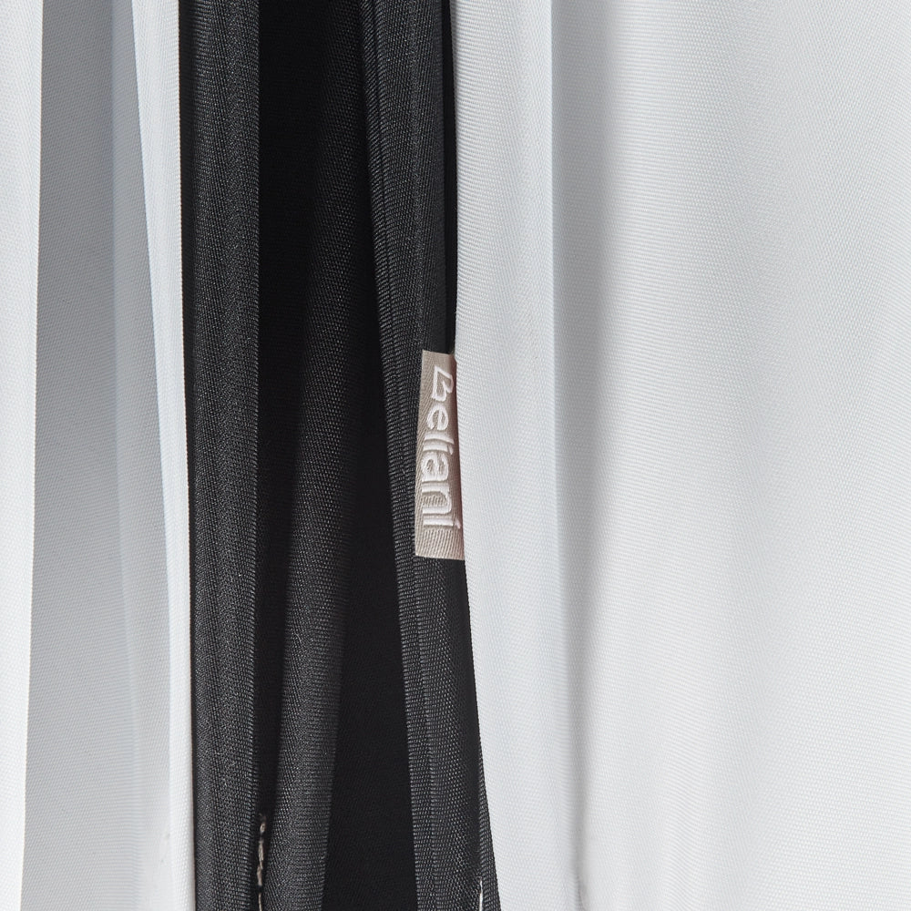 Ombrellone da giardino in tessuto poliestere blu con palo in alluminio nero e bianco ⌀ 245 cm Elegante e moderno