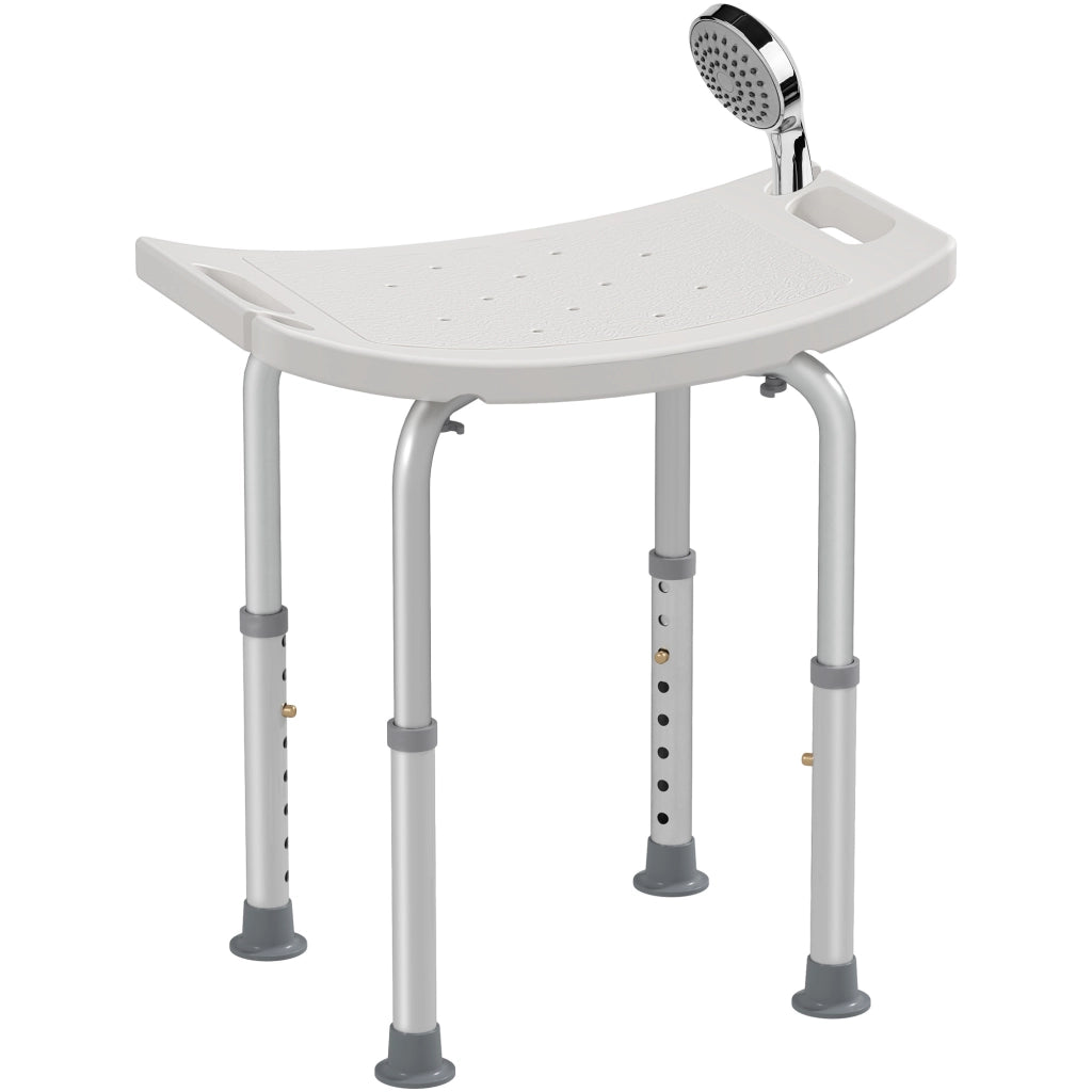 Sgabello Doccia Ergonomico Regolabile Altezza ¨C Minimal ¨C Bianco