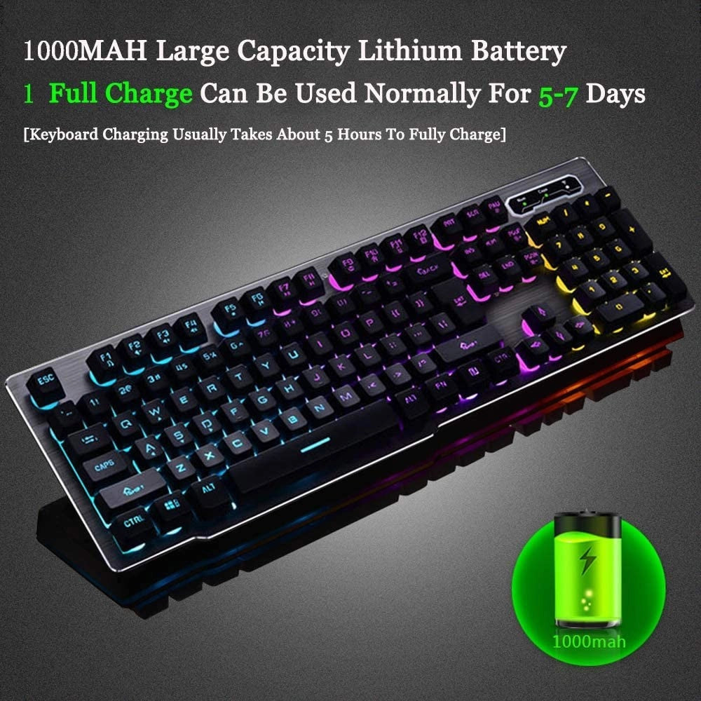 Trade Shop - Tastiera Gaming Da Gioco Cablata Retroilluminata Arcobaleno Rgb Luce Led Qk708 -