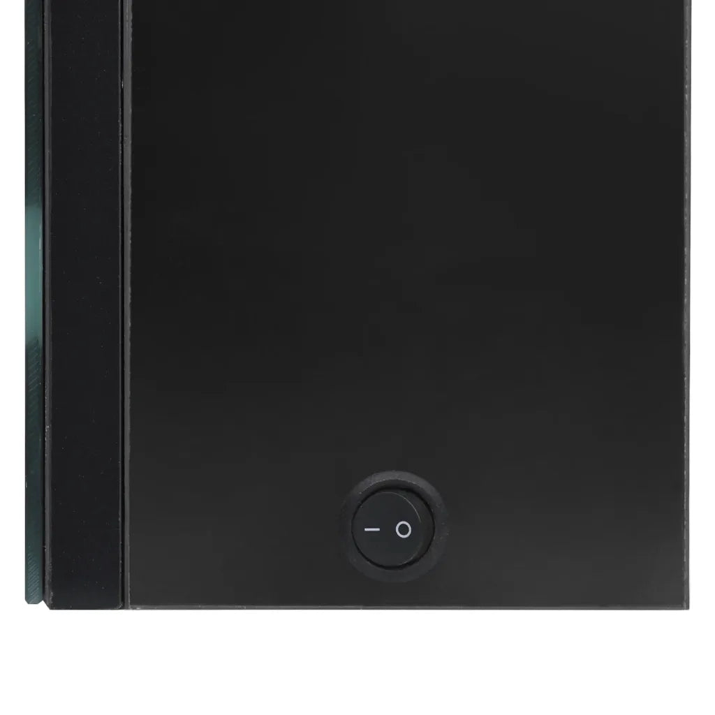 Armadietto Bagno con Specchio e LED-Mobile bagno con specchio Nero Lucido 50x14x60 cm