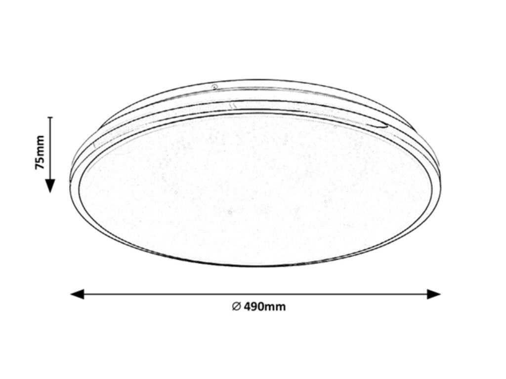 Plafoniera LED Rabalux Linden 49cm 50W cromo con telecomando