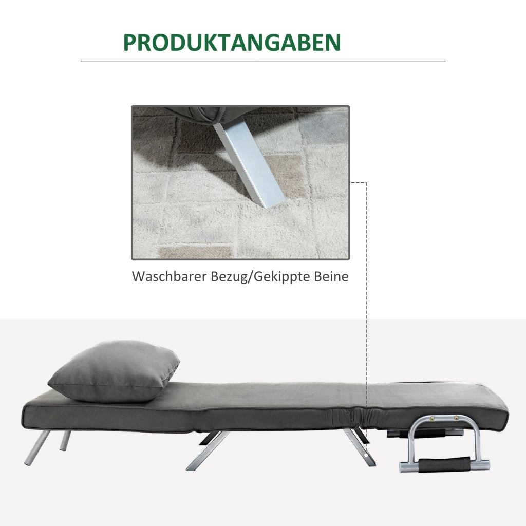 Divano letto 3 in 1 con cuscino ¨C Xylo ¨C Nero