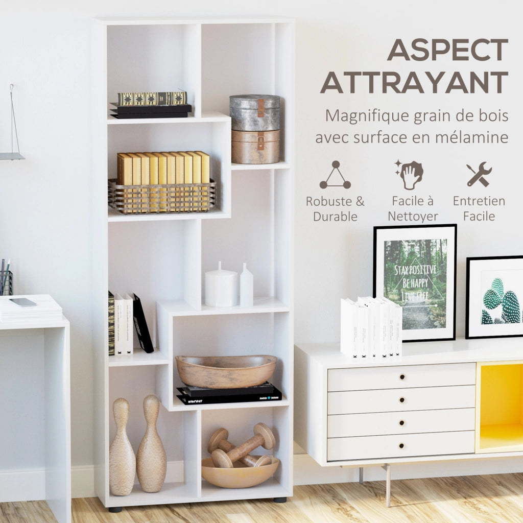 Libreria Design Moderno ¨C Minimal ¨C Bianco 70x24x178 cm