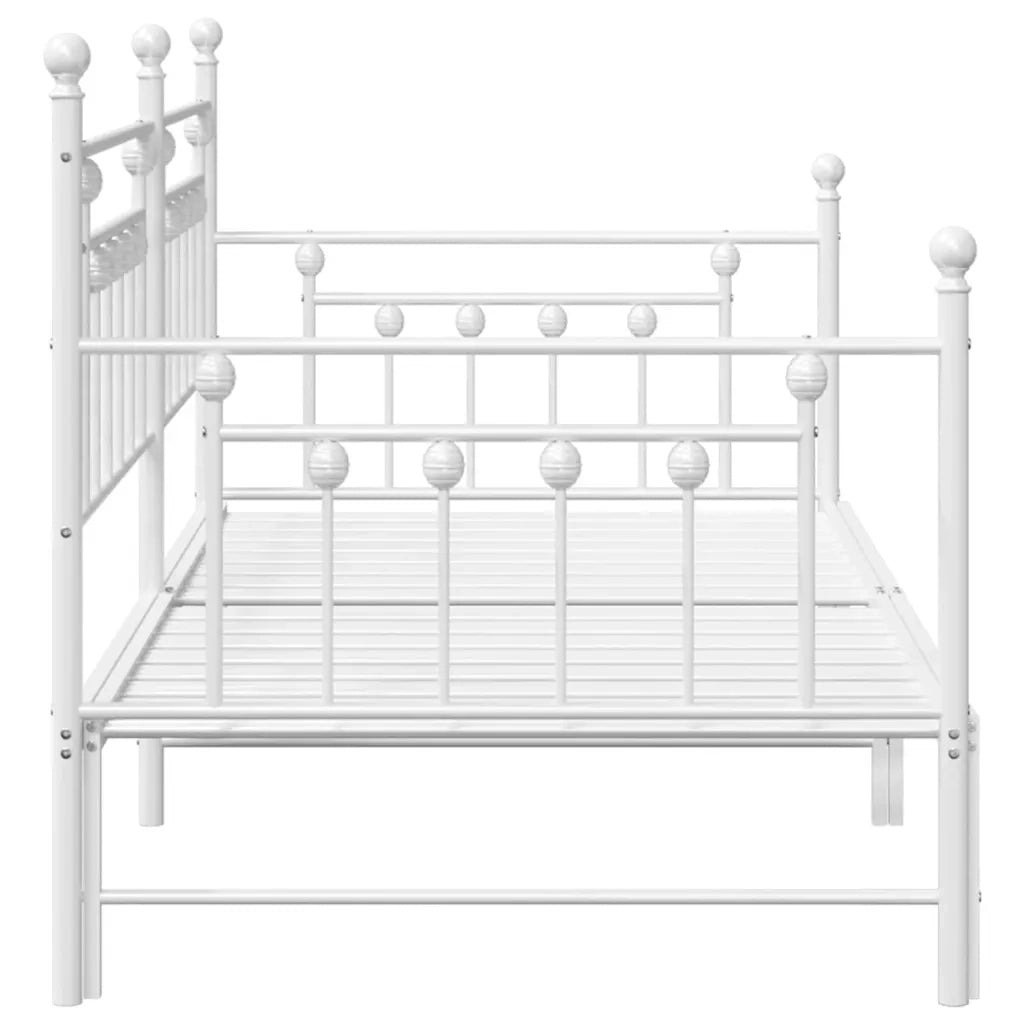 Struttura per letto di giorno Bianco 100 x 190 cm Acciaio 42002681
