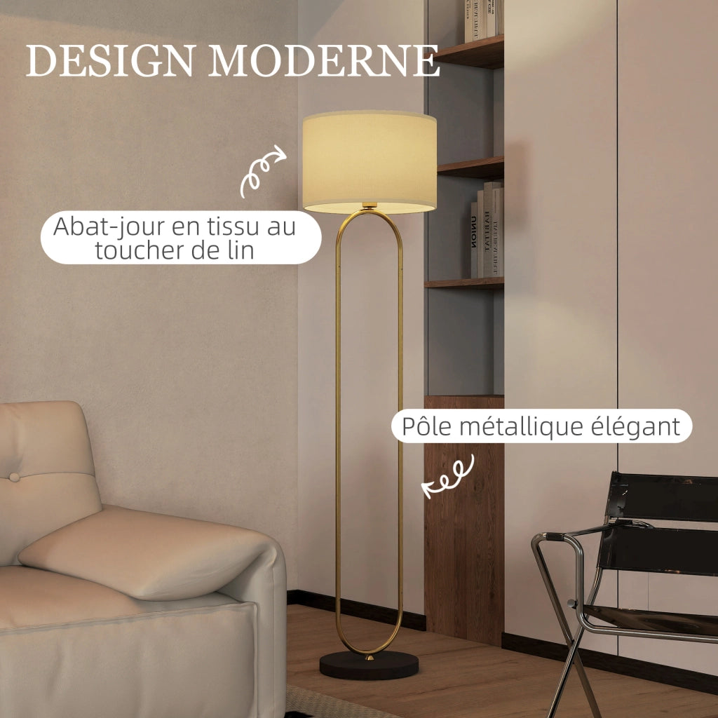 Lampada da terra ¨C Minimal ¨C 156 cm dorato e nero