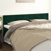 Testiera Verde Scuro 160x5x78/88 cm in Velluto 346169