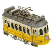 Tram in metallo giallo 16,5x5,2x9,5h