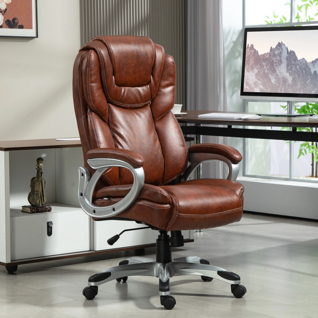 Sedia da ufficio ¨C Minimal ¨C marrone 66x75.5x115.5-124.5 cm