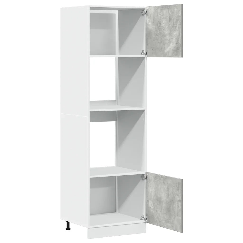 Mobile per Microonde “Lyon” Grigio Cemento 60x57x207 cm