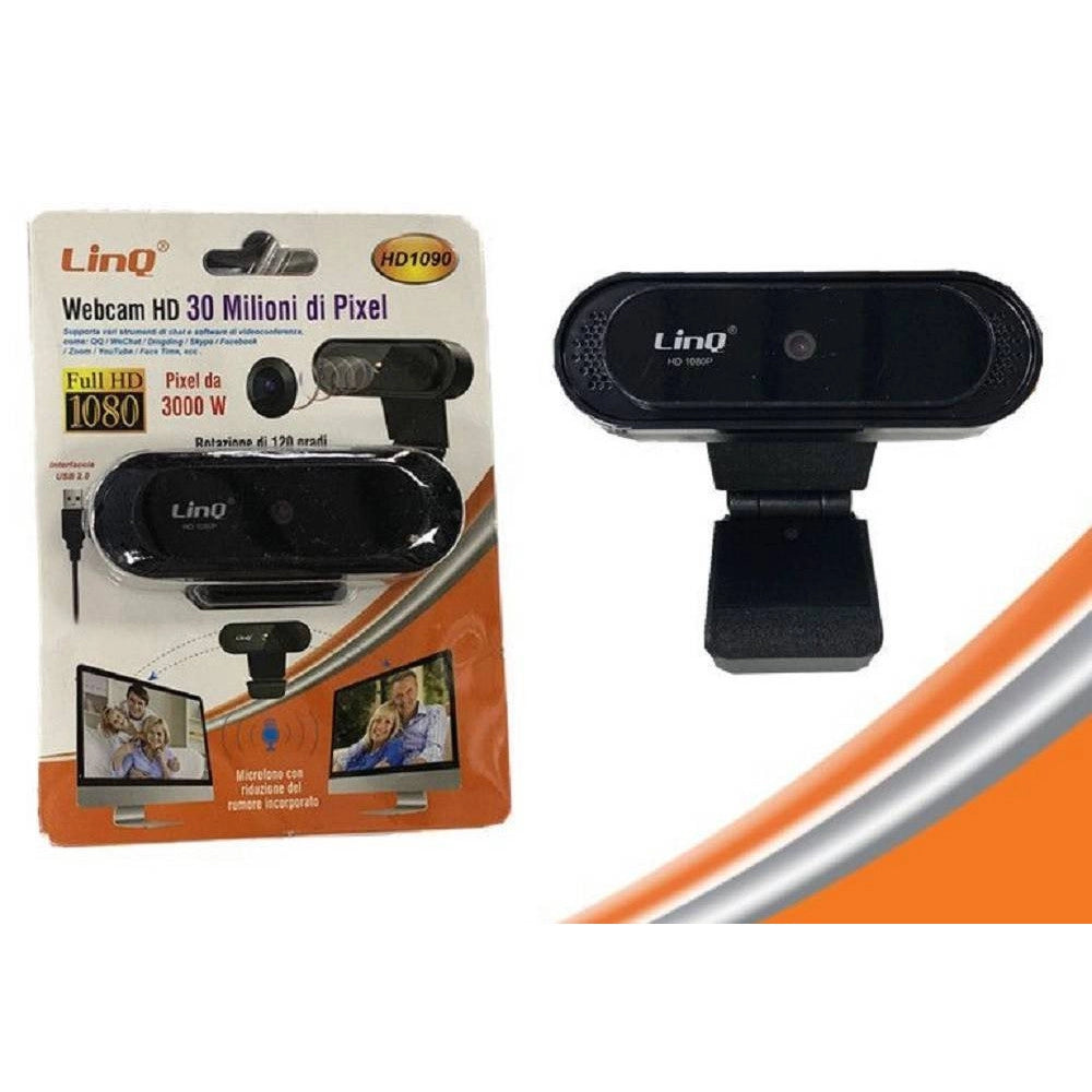 Trade Shop - Webcam Usb Full Hd 1080p 30 Milioni Pixel Con Microfono Videoconferenza Hd1090 -