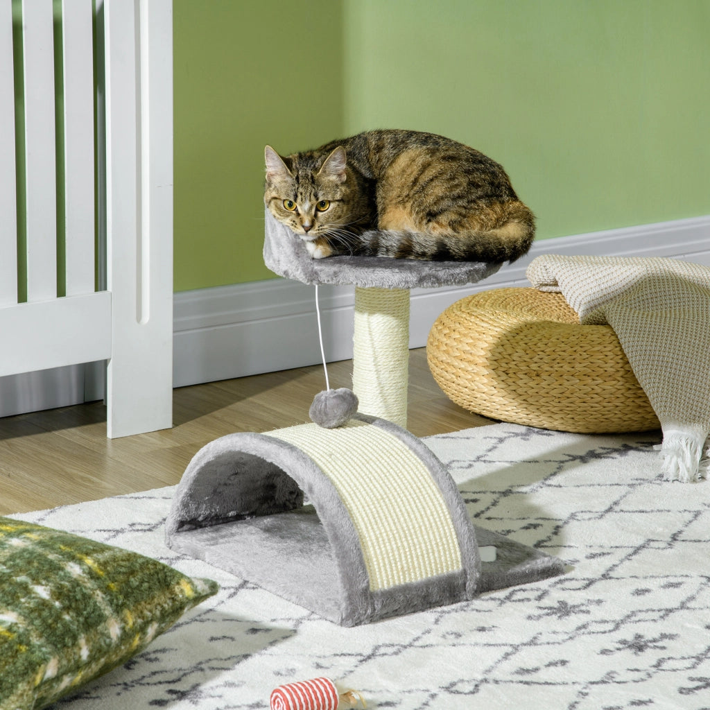 Casetta per Gatti con Poste e Piattaforme ¨C Zephmum ¨C Grigio 35.5x37x46 cm