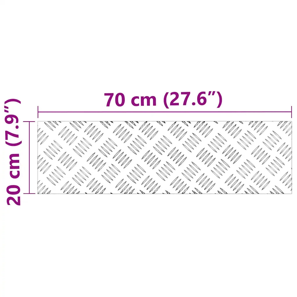 Gradini per Scale 2 pcs Argento 70 x 20 cm Alluminio 4104257