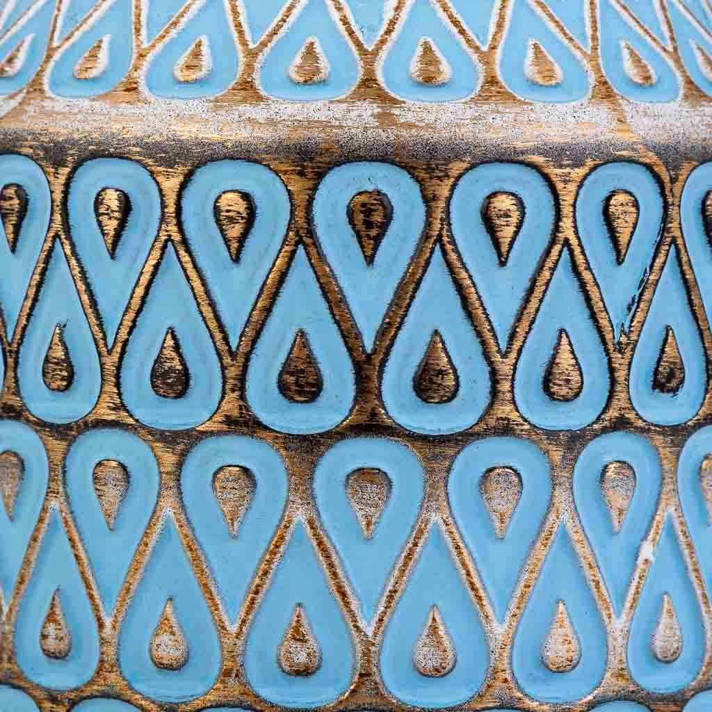 Vaso in ceramica blu, D15,5x31h cm