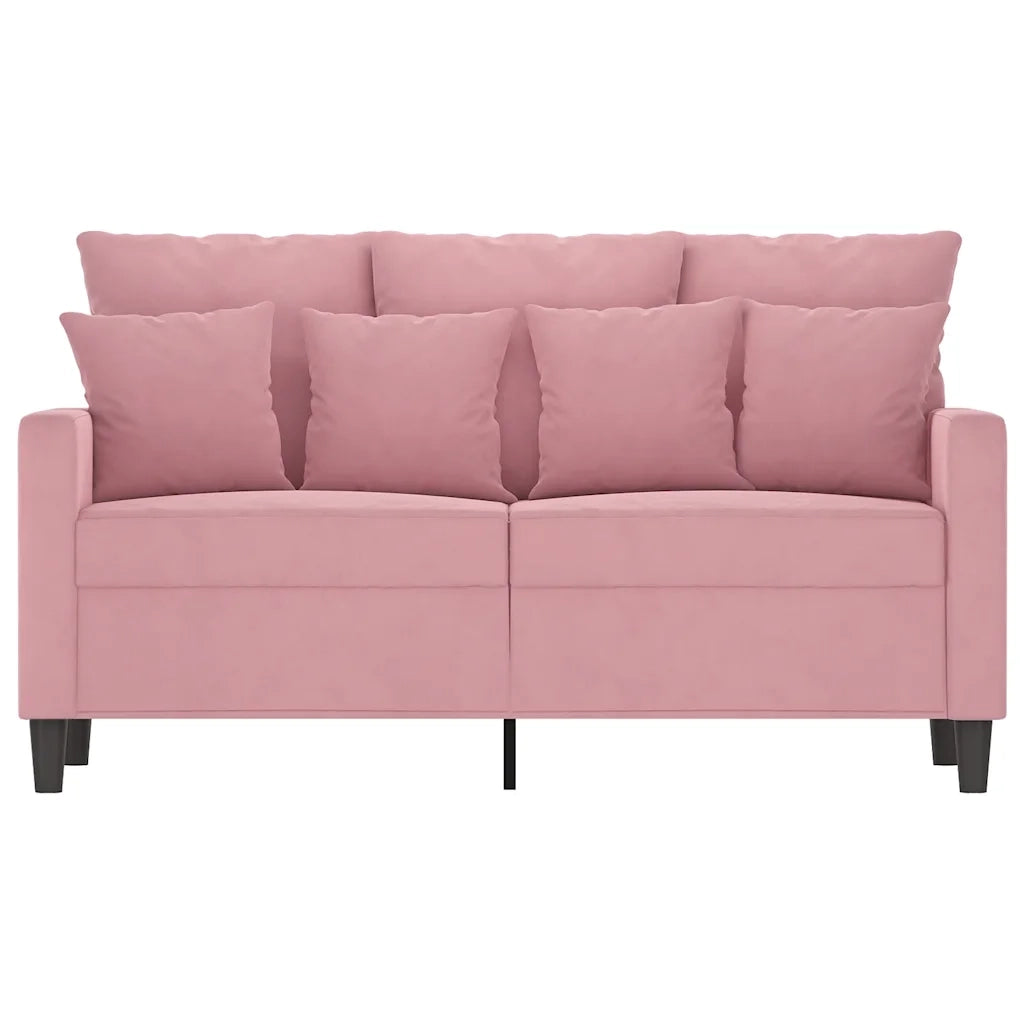 Divano a 2 Posti Rosa 120 cm in Velluto 359296