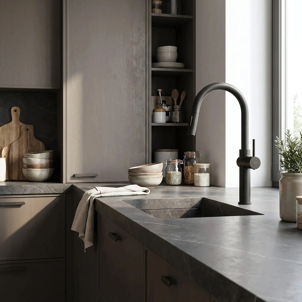 Rubinetto Da Cucina Rea Fresh High Black