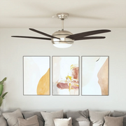Ventilatore da Soffitto Decorato con Luce 128 cm Marrone 50539
