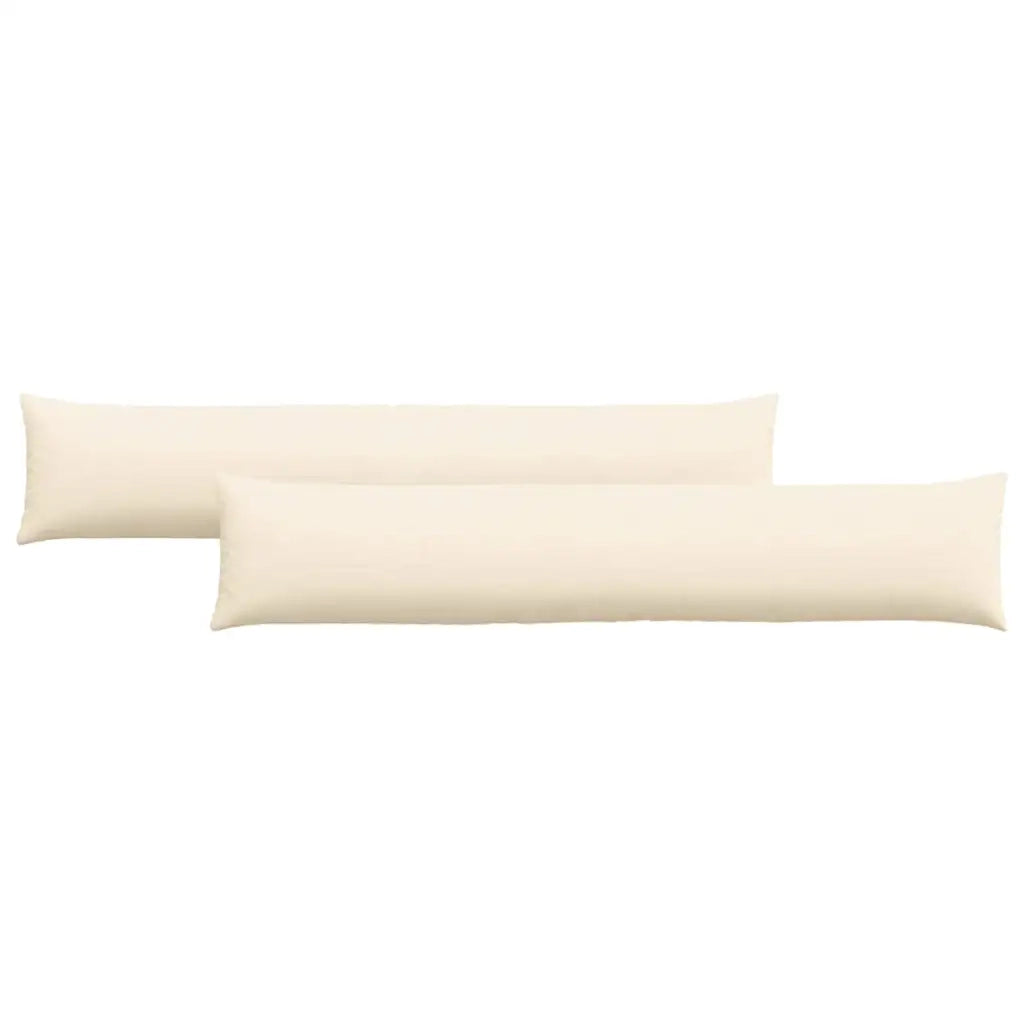 Cuscini da Divano 2 pz-Set di 2 Cuscini per Sofa Crema 200 x 40 cm Tessuto in Cords 192354