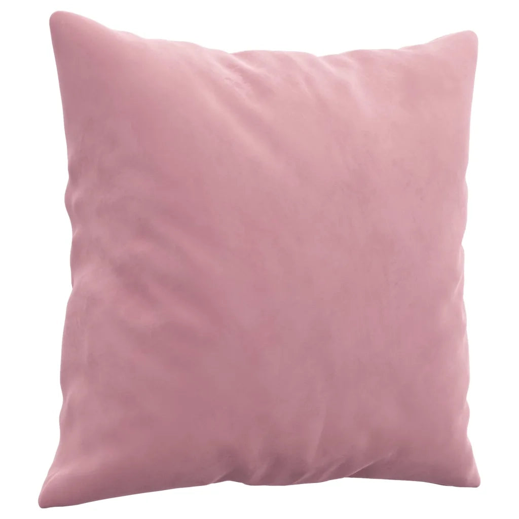 Set di Divani 2 pz con Cuscini Rosa in Velluto 3202233
