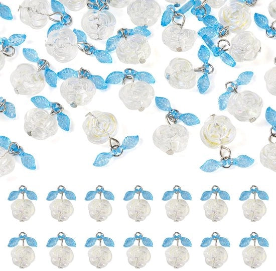 Set di 30 Vetrini di Fiori per Gioielli
